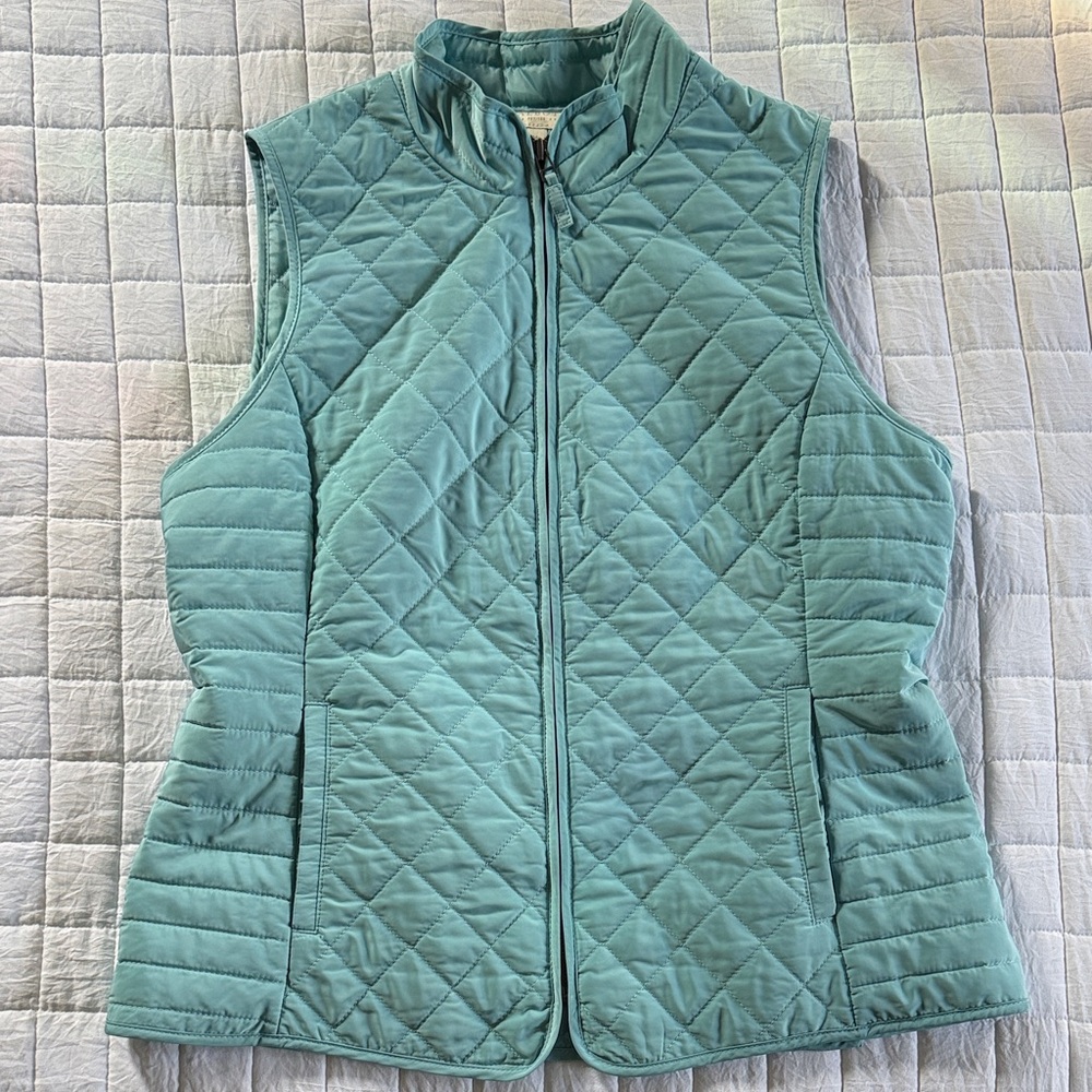 Talbots Women's Quilted Vest in Teal